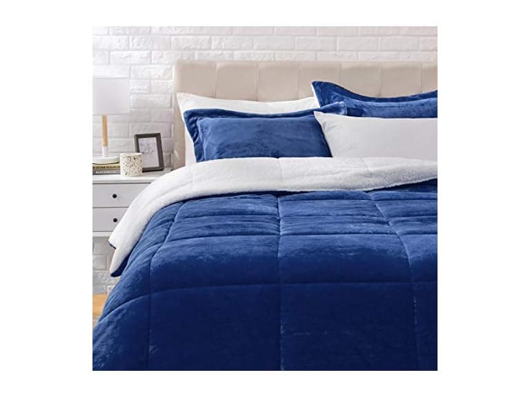 Amazon Basics 3-Piece Micromink Sherpa Set - Image 1