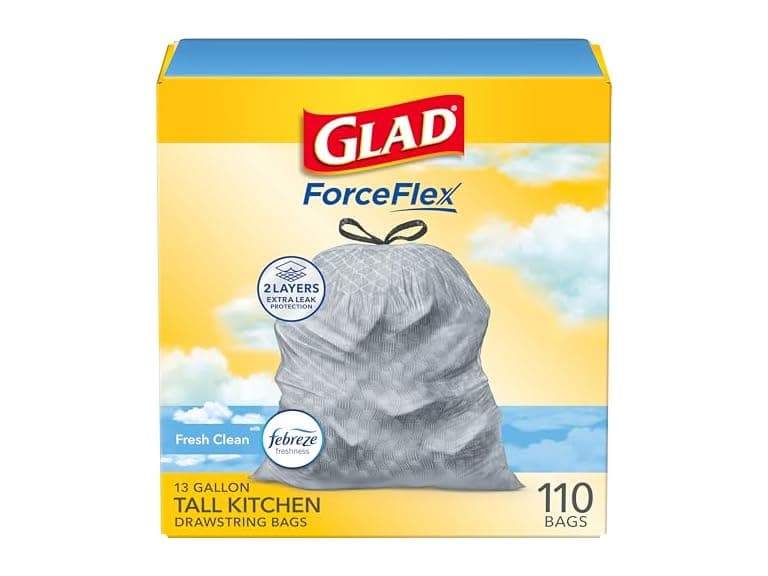 Glad Kitchen Trash Bags 13 Gal, 110 Count - Image 1