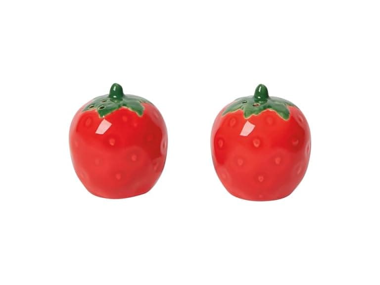 Jubilee Berry Sweet Salt and Pepper Stoneware Shakers 2 x 2 x 2.5in - Image 1