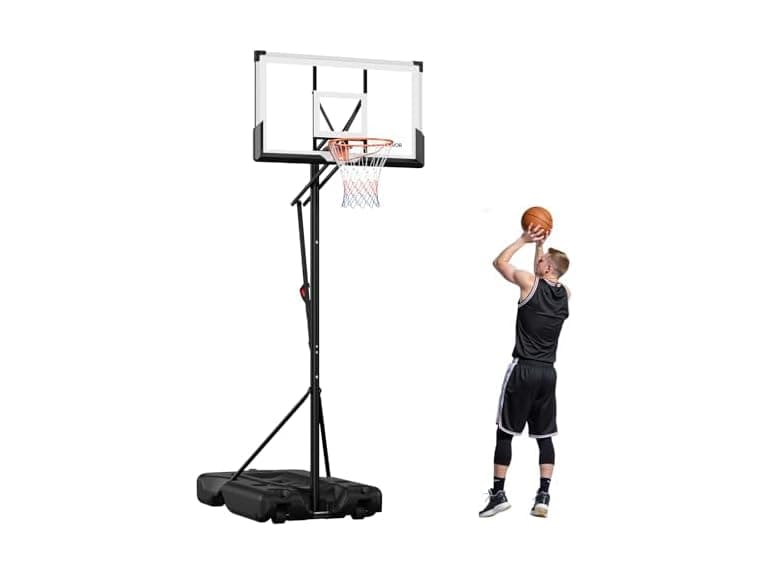 Basketball Hoop, 7.6-10 ft Adjustable Height - Image 1