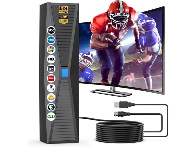 URIIU Indoor Long Range Antenna for Smart TV with 360° Signal Strongest Booster - Image 1