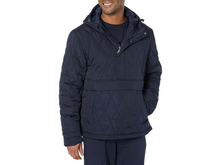 Amazon Essentials Men Anorak Hooded Quarter-Zip Puffer Coat - Image 1
