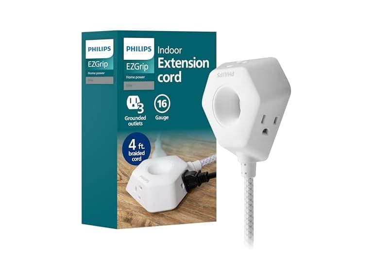 Philips EZGrip Indoor Extension Cord with Multiple Outlets - Image 1
