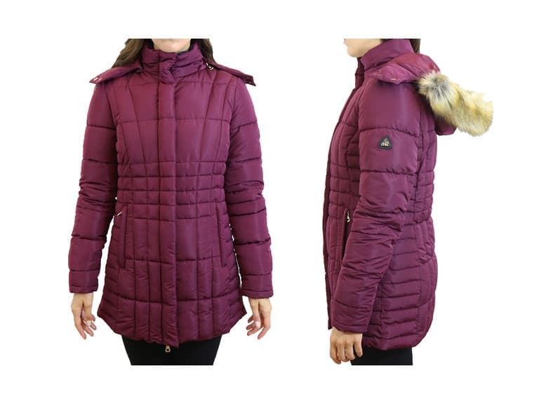 Womens Quilted Puffer Jacket with Hood (Open Box) - Image 1