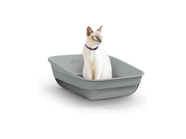 Litter Genie Platinum Stainless Steel Litter Box - Image 1