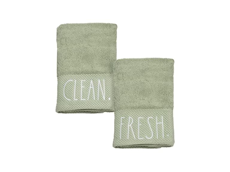 Rae Dunn Hand Towels 2 Pk: 16" x 28" - Image 1
