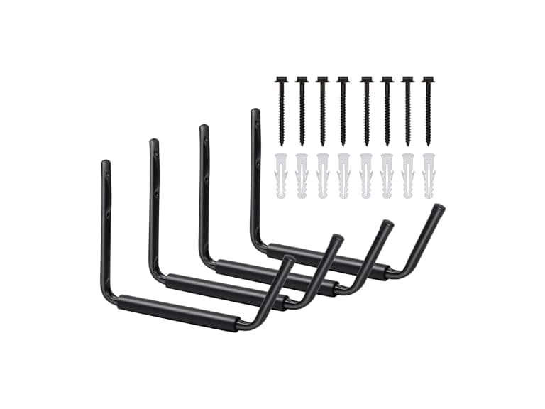 LUGO WM-10-4PK Heavy Duty Steel Hooks 4 PC Black - Image 1