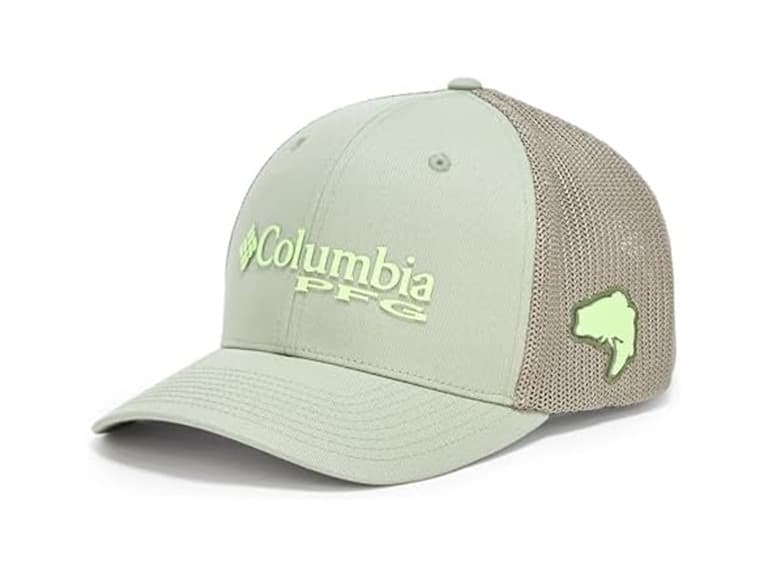 Columbia Unisex PFG Logo Mesh Ball Cap, Smokey - Image 1
