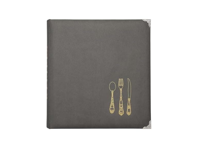 C.R. Gibson Leatherette Lined Recipe Notebook - Image 1