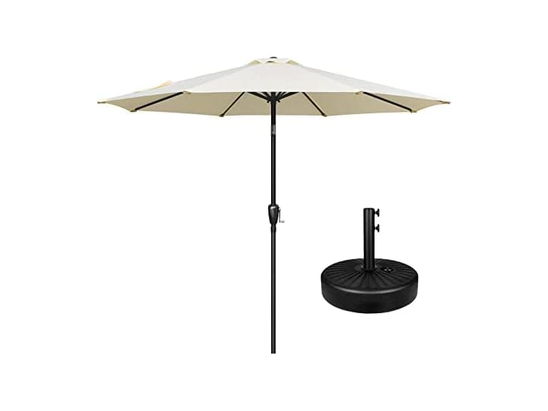 Simple Deluxe 9 FT Patio Umbrella with Stand - Image 1