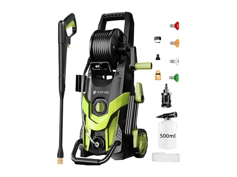 Pressure Power Washer 4500PSI with 4 Quick Connect Nozzles, Inlet Hose & Filter for Cars/Fences/Driveways/Patios/Home Cleaning (Open Box) - Image 1
