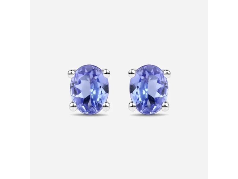 Yeidid Oval Cut Tanzanite Stud Earrings - Image 1