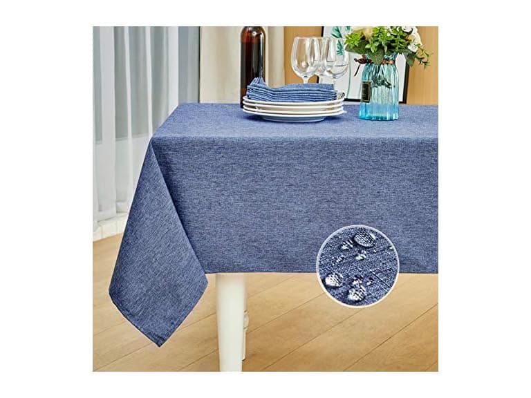 Mebakuk Rect Table Cloth Linen Farmhouse - Image 1
