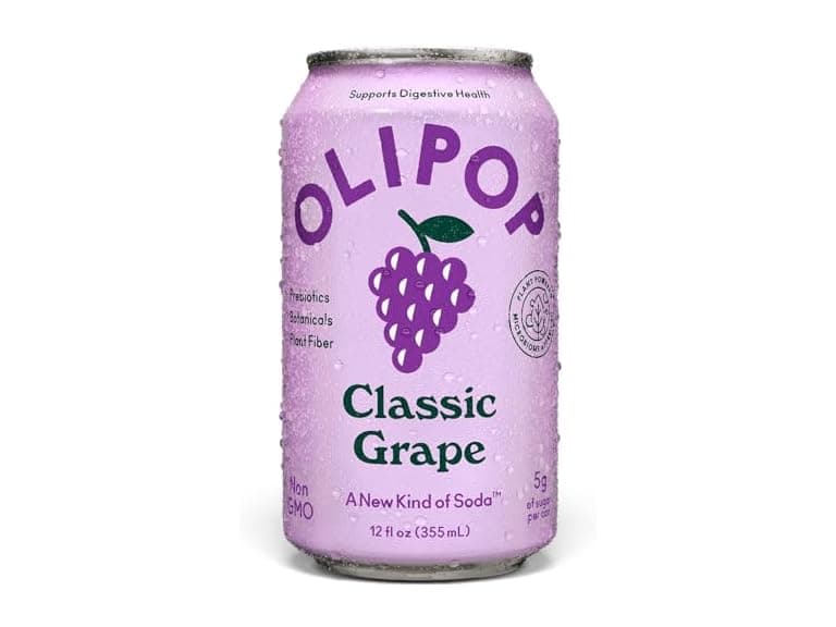 1CT OLIPOP Classic Grape Prebiotic Soda - Image 1