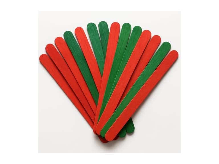 Christmas Craft Sticks Red & Green 500ct - Image 1