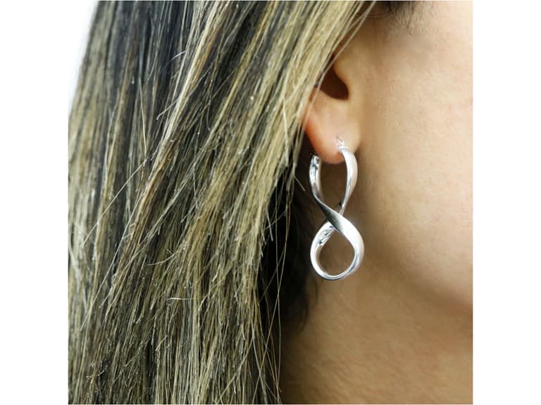 Yeidid Infinity French Lock Hoop Earrings - Image 1