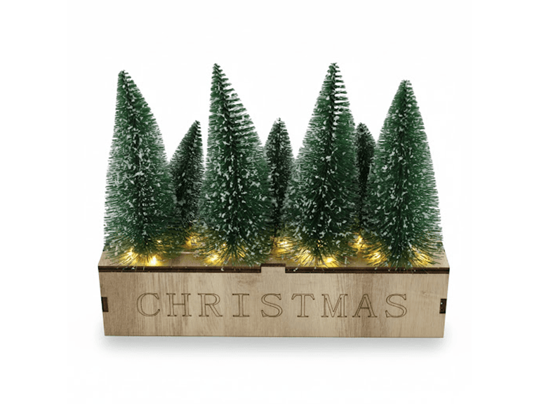 Bottle Brush Light Up Christmas Trees - Image 1