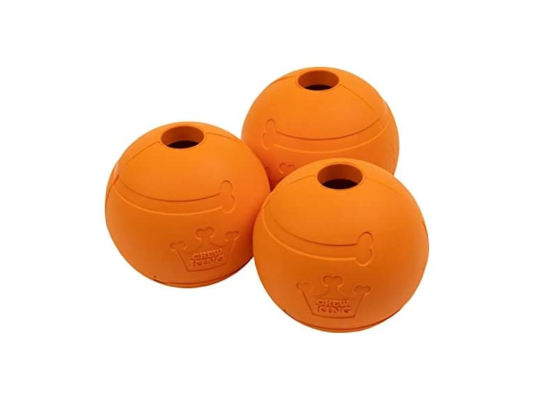Chew King Dog 2.5 Inch Bacon Flavor Rubber Balls - Image 1
