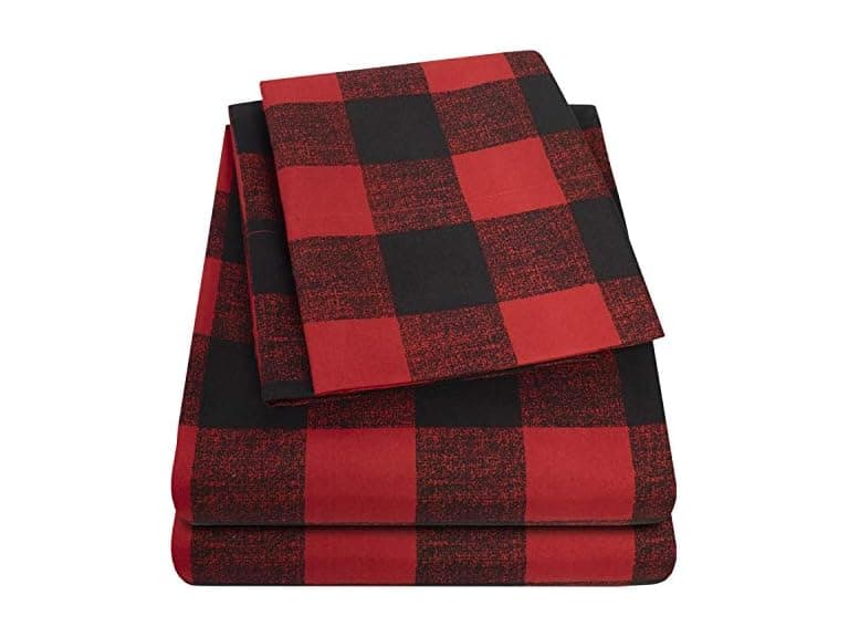 Buffalo Plaid Microfiber Sheet Set Twin XL - Image 1