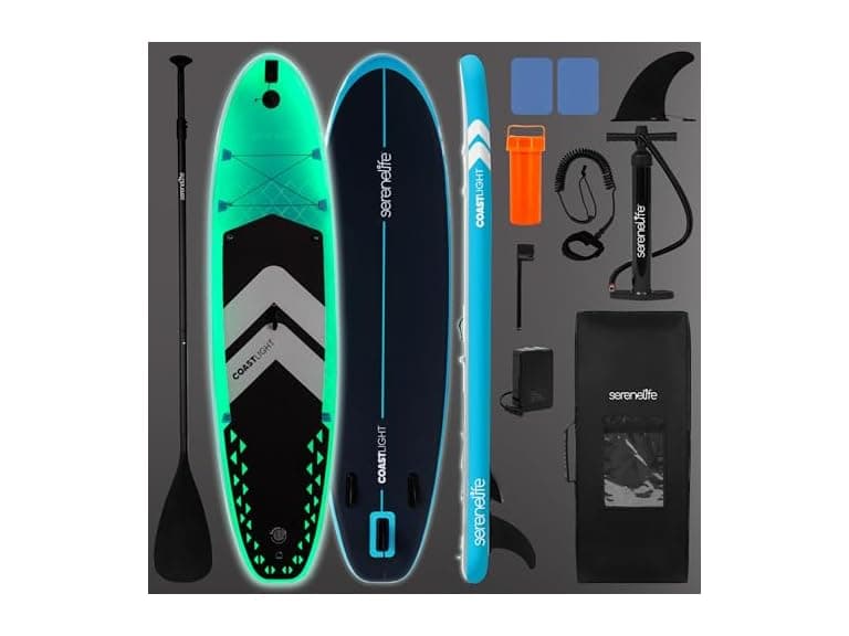 SereneLife 10’6” Inflatable Stand-Up Paddle Board - Image 1