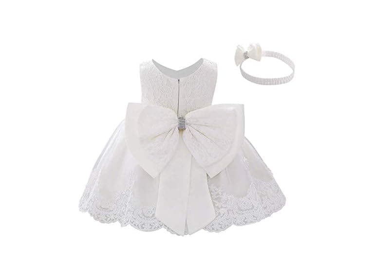 Idopip Girls (2-3T) Lace Flower Bowknot Tutu Dress - Image 1