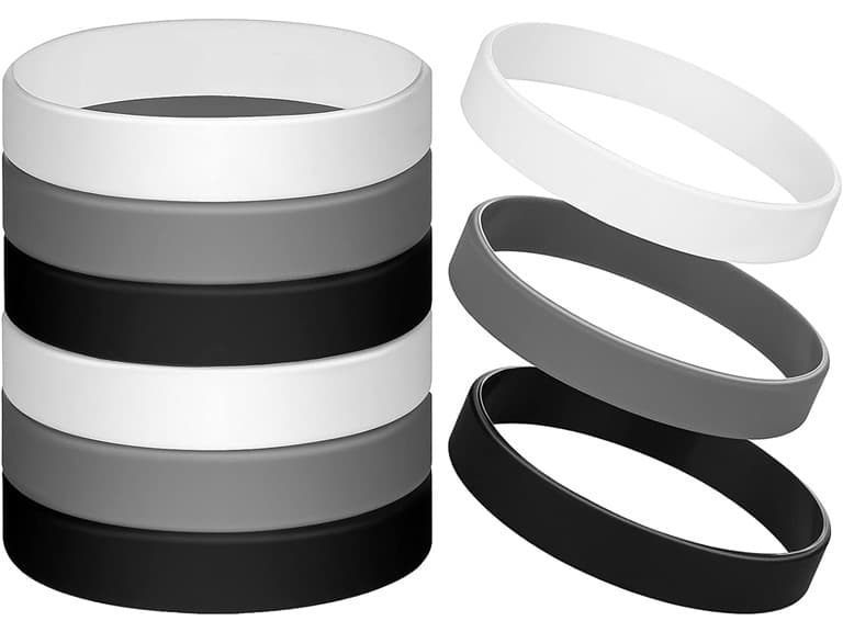 36 Pack Solid Color Silicone Wristbands - Image 1