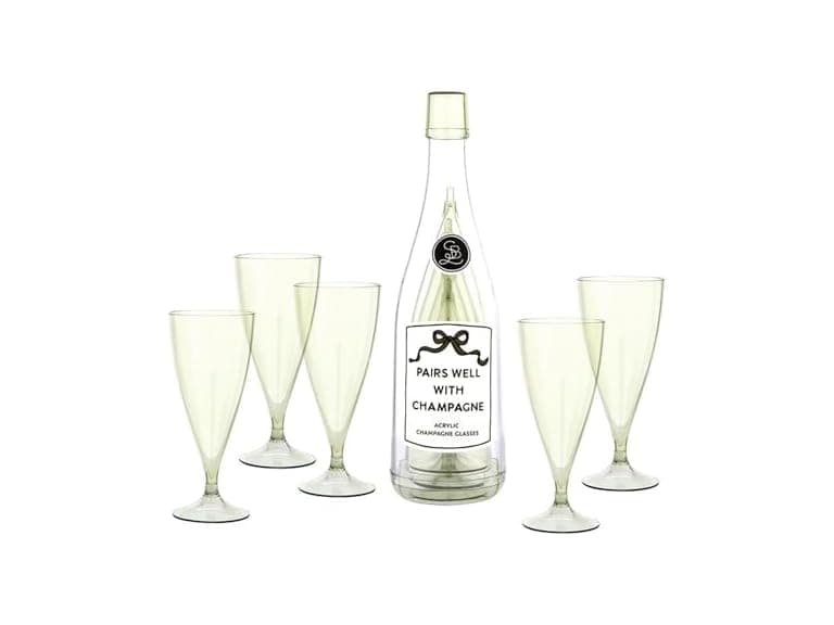 Santa Barbara Design Studio Party Champagne Flutes 5-Pack Glasses - Image 1