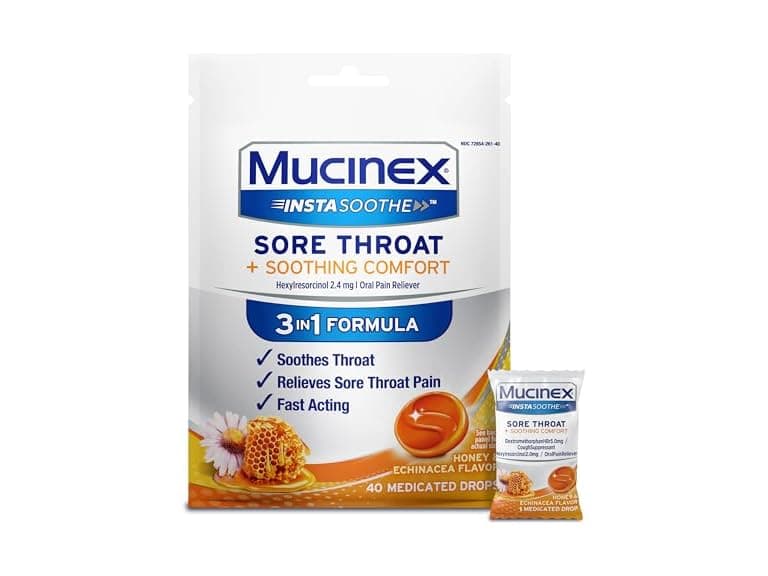 Mucinex InstaSoothe Throat Drops 40ct - Image 1