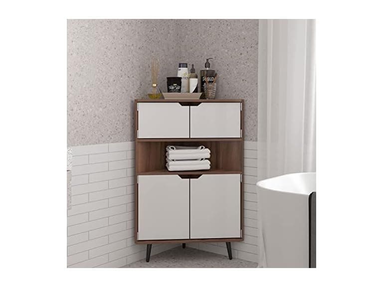 SogesHome Wood Corner Cabinet - Image 1