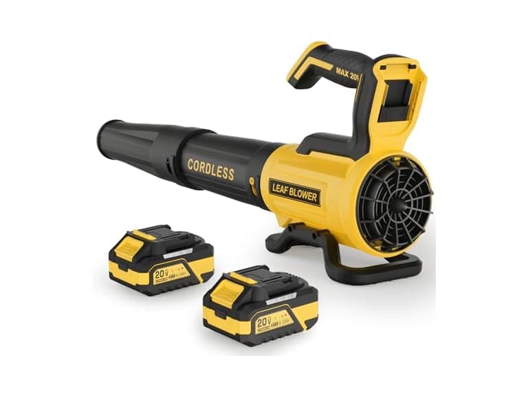 Vinchest Cordless Leaf Blower, Yellow - Image 1