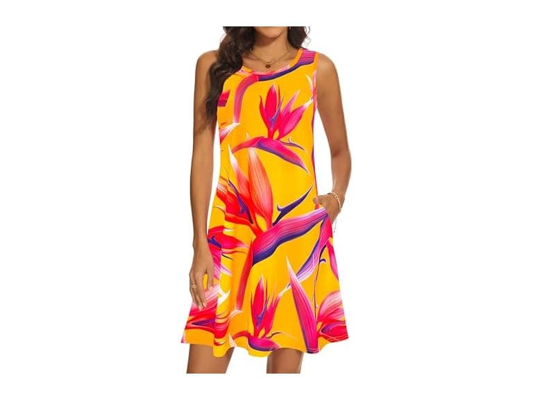 Moskill Women (S) Summer Dresses Casual Ups Dress - Image 1