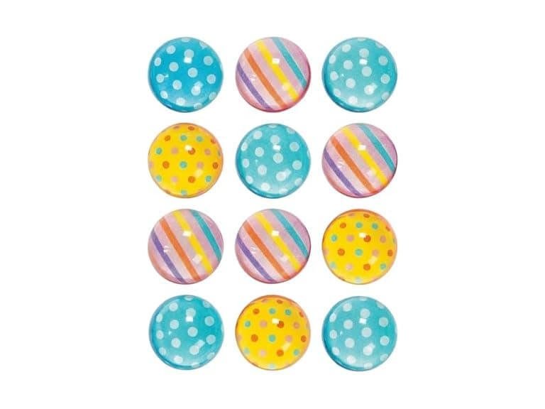 Dots & Stripes Bouncing Ball  12 Pieces - Image 1