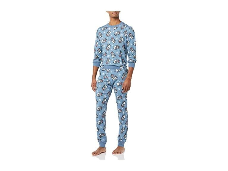 Amazon Essentials Mens Snug-Fit Cotton PJ Sleep Set - Image 1