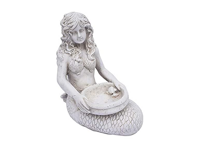 15.6" Mermaid Birdbath - Image 1