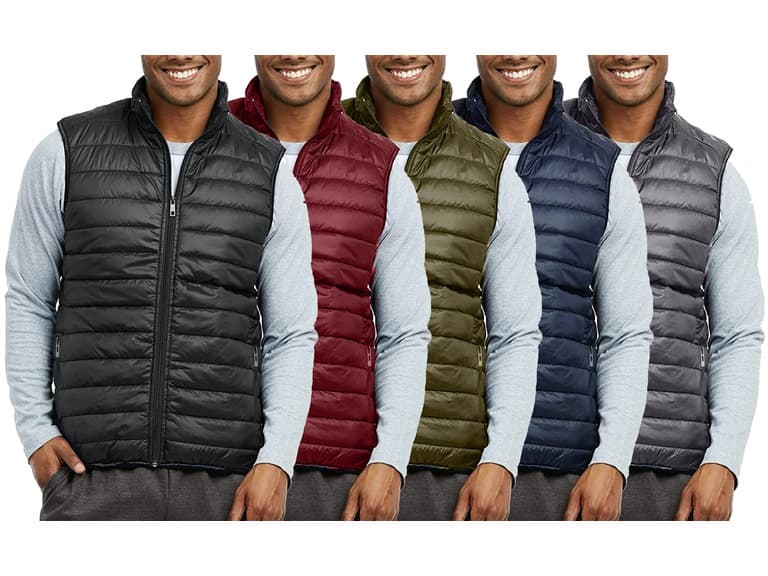 Mens Packable Midweight Puffer Vest (XS-2XL) - Image 1
