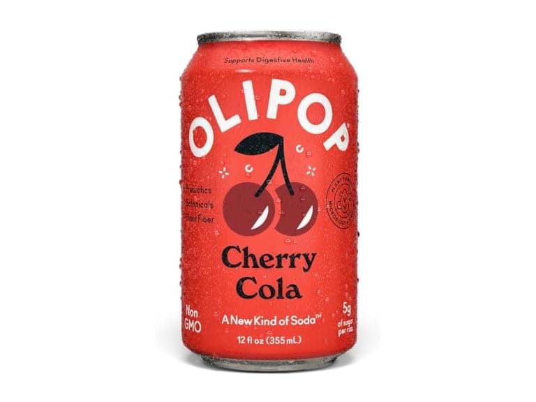 1CT OLIPOP Cherry Cola Prebiotic Soda, 12 OZ - Image 1