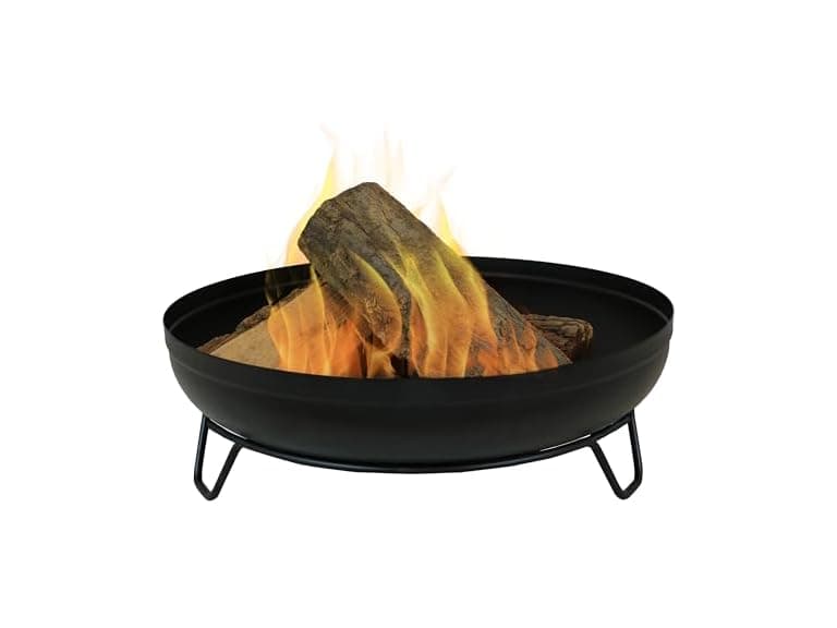 Sunnydaze 23" Wood-Burning Fire Pit Bowl- Black - Image 1