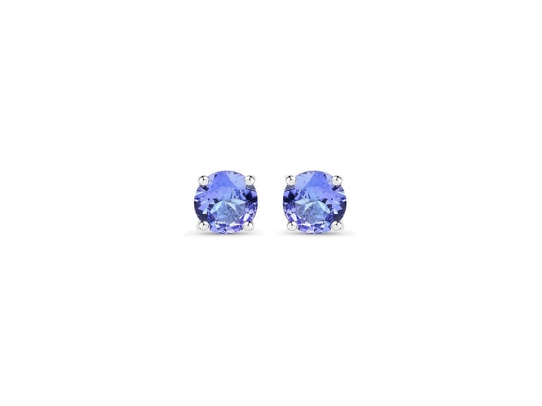 Yeidid Round Cut Tanzanite Stud Earrings - Image 1