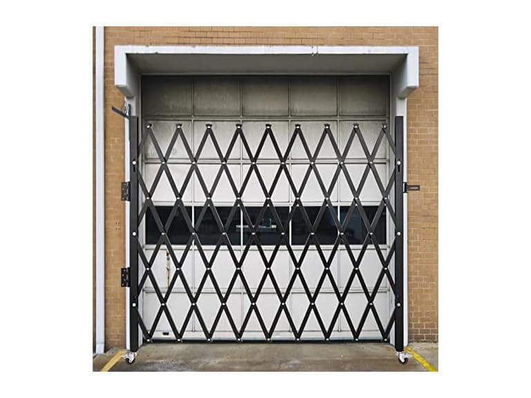 VEVOR Single Folding Security Gate, 7 ft H x 7 ft W - Image 1