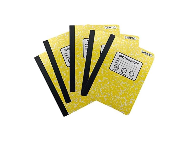 Unison Bundle of 5 College Ruled Marbled (Yellow) - Image 1