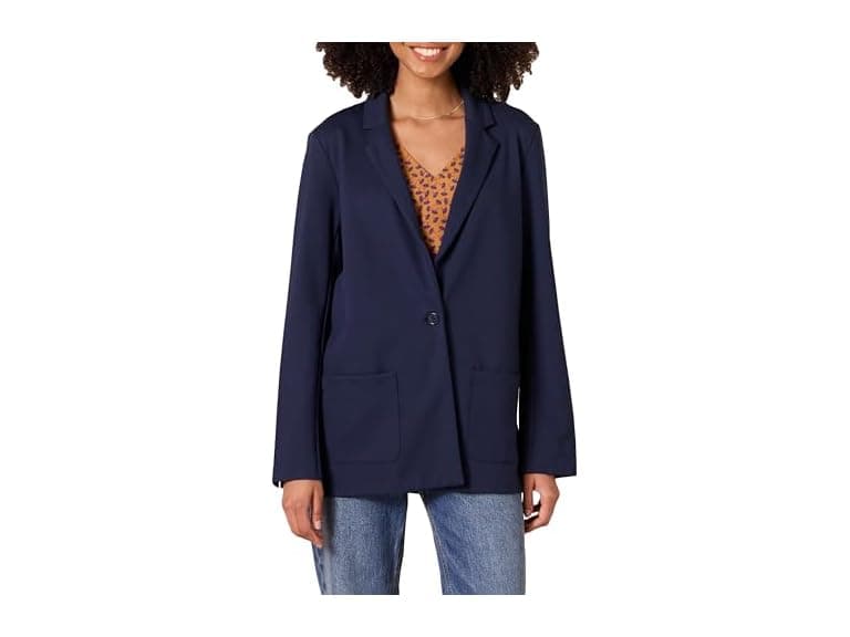 Amazon Essentials Women Relaxed-Fit Soft Ponte Blazer - Image 1