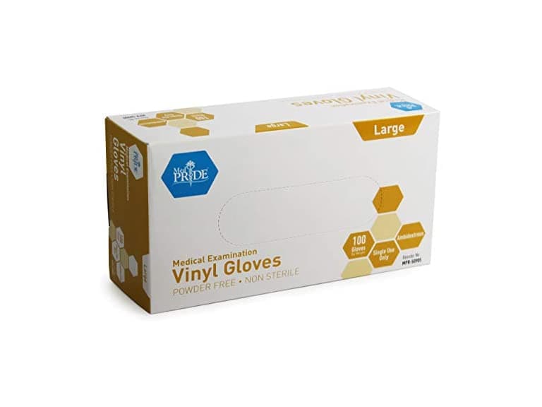 Medical Vinyl Gloves Large 100 Ct - Image 1