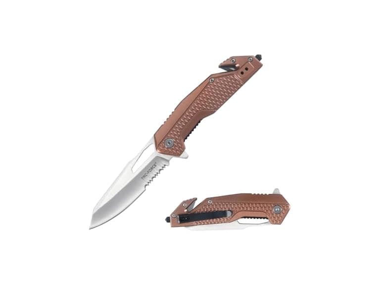 Tac-Force Tactical Knife 8" Brown - Image 1