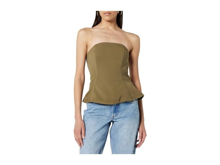 The Drop Alejandra Strapless Corset Top - Image 1