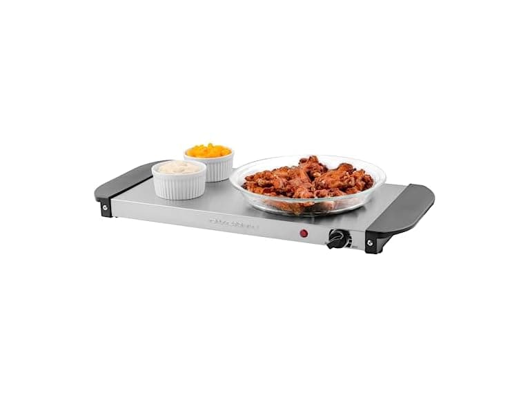 OVENTE Electric Warming Tray Silver - Image 1