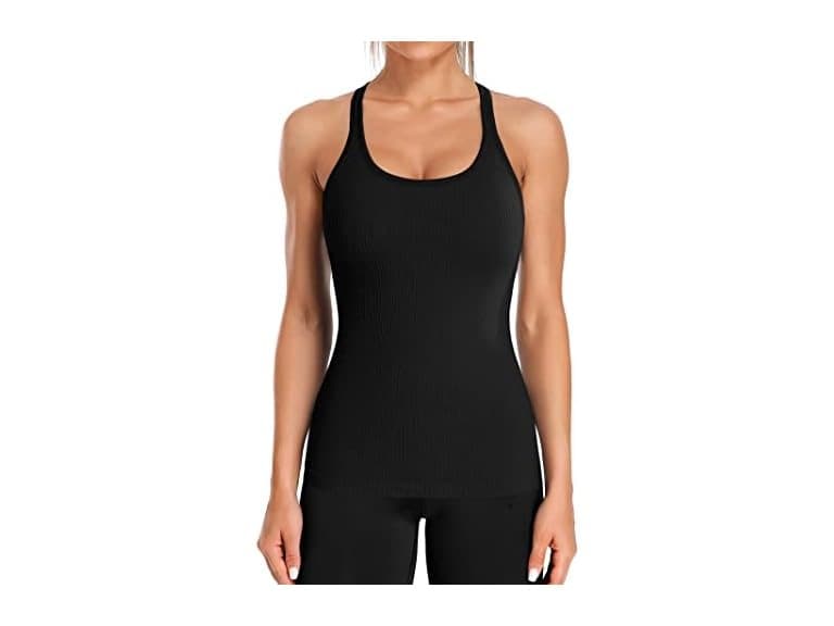 Women's Yoga Tank Top With Built-in Bra - Image 1