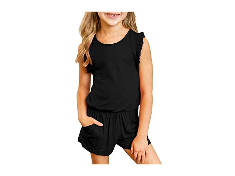 Dokotoo Girls (4-5T) Summer Cute Romper Jumpsuit - Image 1