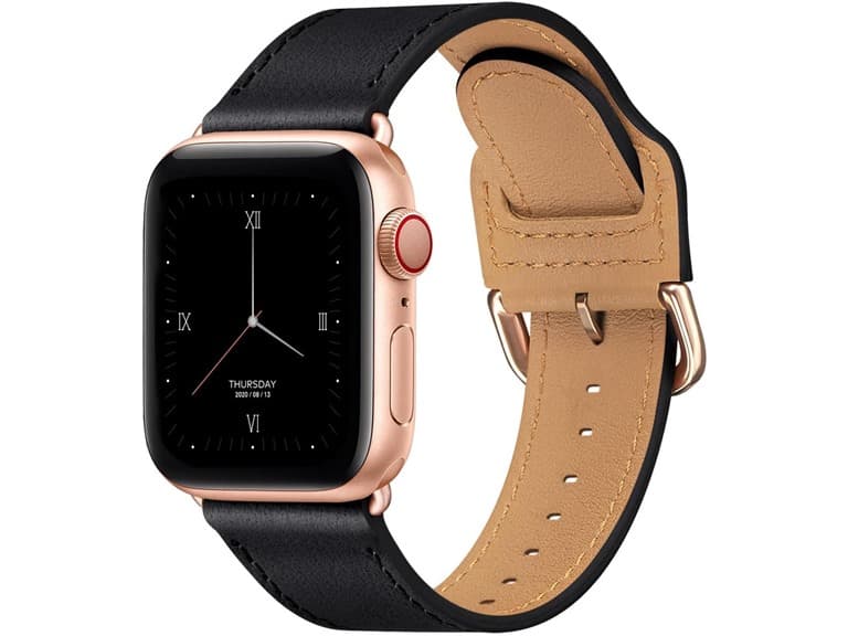 2 PK Leather Strap Band for Apple Watch - Image 1