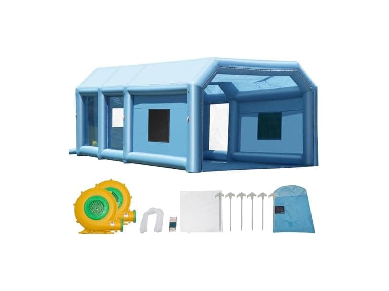 VEVOR Inflatable Paint Booth, 26.2 x 14.8 x 9.8 ft  - Image 1