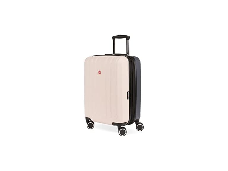 SwissGear Duet Hardside Expandable Luggage with Spinner Wheels, Pink/Dark Grey, Carry-On 19-Inch (Open Box) - Image 1